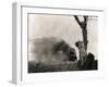 Buildings Burning in Spain during Civil War-null-Framed Premium Photographic Print