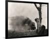 Buildings Burning in Spain during Civil War-null-Framed Photographic Print