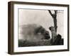 Buildings Burning in Spain during Civil War-null-Framed Photographic Print