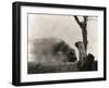 Buildings Burning in Spain during Civil War-null-Framed Photographic Print