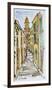 Buildings crowd the narrow streets, Saint-Tropez, French Riviera, France-Richard Lawrence-Framed Photographic Print