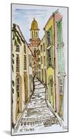 Buildings crowd the narrow streets, Saint-Tropez, French Riviera, France-Richard Lawrence-Mounted Photographic Print