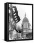 Buildings Crumble in Front/St. Paul's Ca-null-Framed Stretched Canvas