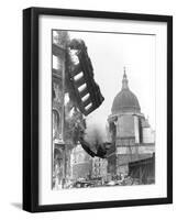 Buildings Crumble in Front/St. Paul's Ca-null-Framed Photographic Print