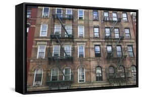 Buildings Featured on Cover of Led Zeppelin Album Physical Graffiti, St. Marks Place, East Village-Wendy Connett-Framed Stretched Canvas