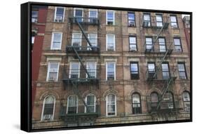 Buildings Featured on Cover of Led Zeppelin Album Physical Graffiti, St. Marks Place, East Village-Wendy Connett-Framed Stretched Canvas