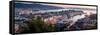 Buildings in a City, Bergen, Hordaland County, Norway-null-Framed Stretched Canvas