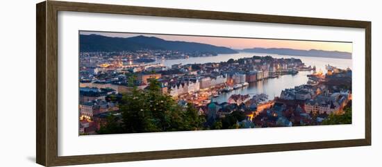 Buildings in a City, Bergen, Hordaland County, Norway-null-Framed Photographic Print
