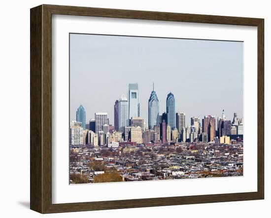 Buildings in a City, Comcast Center, Center City, Philadelphia, Philadelphia County-null-Framed Photographic Print