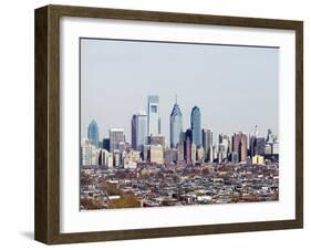 Buildings in a City, Comcast Center, Center City, Philadelphia, Philadelphia County-null-Framed Photographic Print