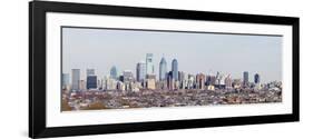 Buildings in a City, Comcast Center, City Hall, William Penn Statue, Philadelphia-null-Framed Photographic Print
