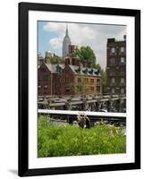 Buildings in a City, High Line Park, 20th Street, Empire State Building, Manhattan, New York City, -null-Framed Photographic Print