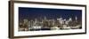 Buildings in a City Lit Up at Dusk, Hudson River, Midtown Manhattan, Manhattan, New York City, New -null-Framed Photographic Print