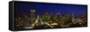 Buildings in a City Lit Up at Night, Dallas, Texas, USA-null-Framed Stretched Canvas