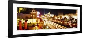 Buildings in a City Lit Up at Night, Las Vegas, Nevada, USA-null-Framed Photographic Print