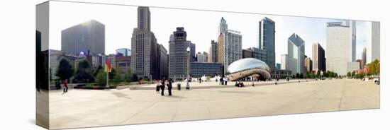 Buildings in a City, Millennium Park, Chicago, Illinois, USA-null-Stretched Canvas