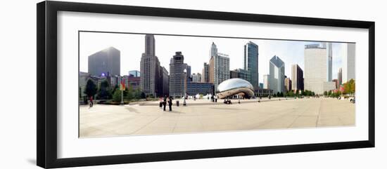 Buildings in a City, Millennium Park, Chicago, Illinois, USA-null-Framed Photographic Print