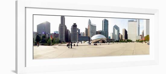 Buildings in a City, Millennium Park, Chicago, Illinois, USA-null-Framed Photographic Print