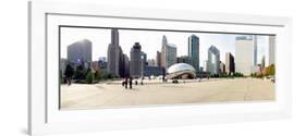 Buildings in a City, Millennium Park, Chicago, Illinois, USA-null-Framed Photographic Print