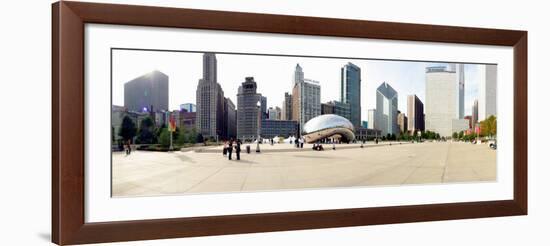 Buildings in a City, Millennium Park, Chicago, Illinois, USA-null-Framed Photographic Print