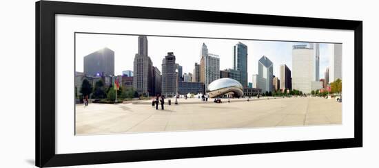 Buildings in a City, Millennium Park, Chicago, Illinois, USA-null-Framed Photographic Print