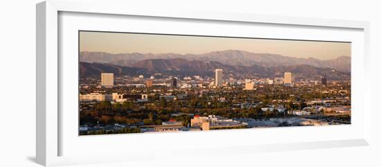 Buildings in a City, Miracle Mile, Hayden Tract, Hollywood, Griffith Park Observatory, Los Angel...-null-Framed Photographic Print