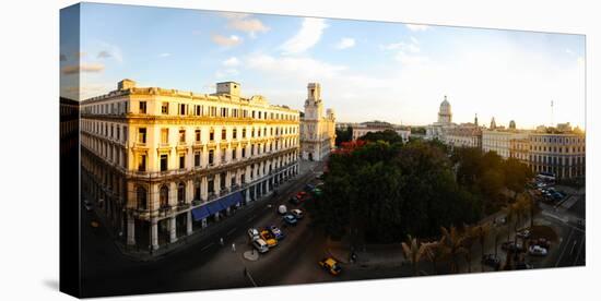Buildings in a City, Parque Central, Old Havana, Havana, Cuba-null-Stretched Canvas
