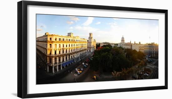 Buildings in a City, Parque Central, Old Havana, Havana, Cuba-null-Framed Photographic Print