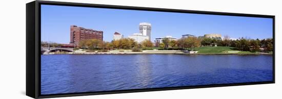 Buildings in a City, Wichita, Kansas, USA-null-Framed Stretched Canvas