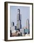 Buildings in a City, Willis Tower, Chicago, Cook County, Illinois, USA-null-Framed Photographic Print