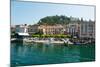 Buildings in a Town at the Waterfront, Bellagio, Lake Como, Lombardy, Italy-null-Mounted Photographic Print