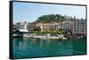 Buildings in a Town at the Waterfront, Bellagio, Lake Como, Lombardy, Italy-null-Framed Stretched Canvas