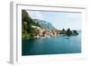 Buildings in a Town at the Waterfront, Varenna, Lake Como, Lombardy, Italy-null-Framed Photographic Print