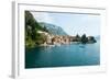 Buildings in a Town at the Waterfront, Varenna, Lake Como, Lombardy, Italy-null-Framed Photographic Print