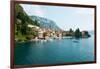 Buildings in a Town at the Waterfront, Varenna, Lake Como, Lombardy, Italy-null-Framed Photographic Print