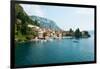 Buildings in a Town at the Waterfront, Varenna, Lake Como, Lombardy, Italy-null-Framed Photographic Print