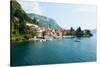 Buildings in a Town at the Waterfront, Varenna, Lake Como, Lombardy, Italy-null-Stretched Canvas