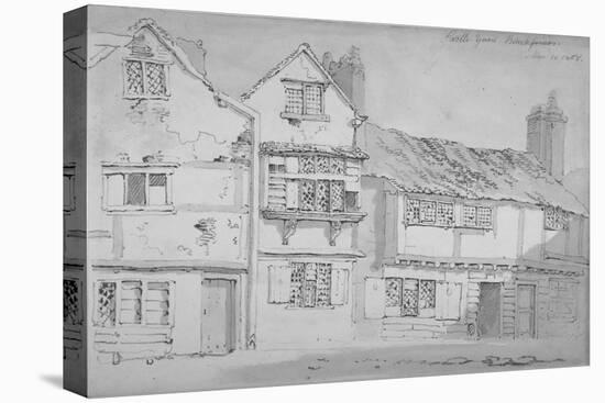 Buildings in Castle Yard, Blackfriars, City of London, 1808-George Shepherd-Stretched Canvas