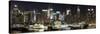 Buildings in City Lit Up at Night, Hudson River, Midtown Manhattan, Manhattan, New York City-null-Stretched Canvas