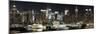 Buildings in City Lit Up at Night, Hudson River, Midtown Manhattan, Manhattan, New York City-null-Mounted Photographic Print