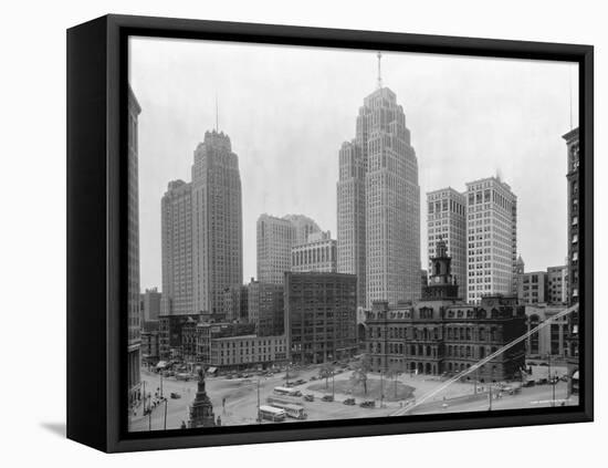 Buildings in Downtown Detroit-null-Framed Stretched Canvas