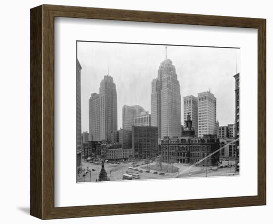 Buildings in Downtown Detroit-null-Framed Photographic Print