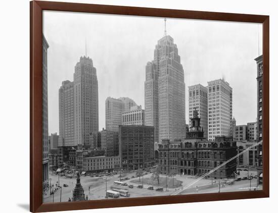 Buildings in Downtown Detroit-null-Framed Photographic Print