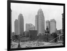 Buildings in Downtown Detroit-null-Framed Photographic Print