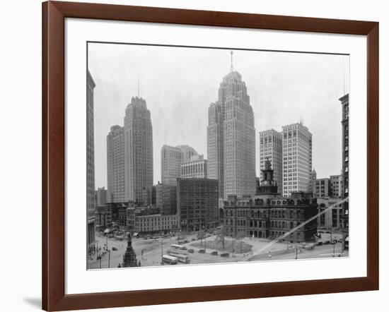 Buildings in Downtown Detroit-null-Framed Photographic Print