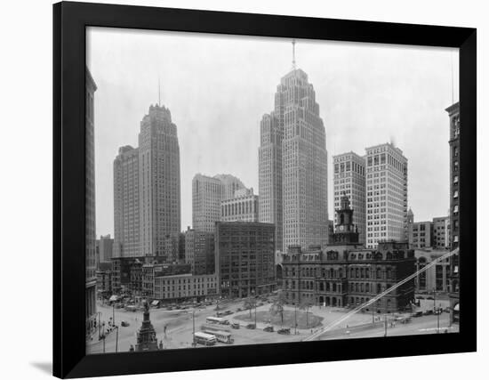 Buildings in Downtown Detroit-null-Framed Photographic Print