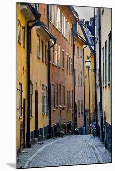 Buildings in Old Town, Gamla Stan, Stockholm, Sweden-null-Mounted Premium Photographic Print