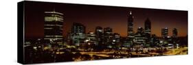 Buildings Lit Up at Dawn, Perth, Western Australia, Australia-null-Stretched Canvas
