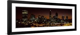 Buildings Lit Up at Dawn, Perth, Western Australia, Australia-null-Framed Photographic Print