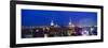 Buildings Lit Up at Dusk, Manhattan, New York City, New York State, USA-null-Framed Photographic Print